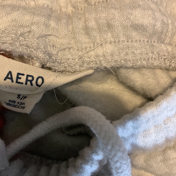 Light grey aero joggers w/ pink lettering down one leg - Picture 3 of 3